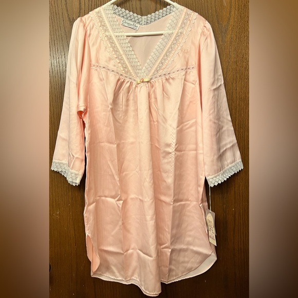 Dior Other - NWT Vtg 1970s Christian Dior Soft Pink Satin Look Lingerie Lace Details